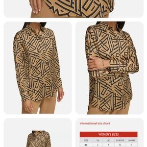 KARL LAGERFELD PARIS New! Women's Printed Oversized Shirt. Sz S. $89 Value